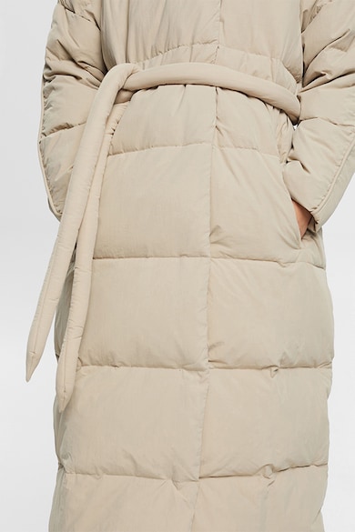 Esprit Пухено зимно яке с качулка и капитониран дълъг дизайн Жени