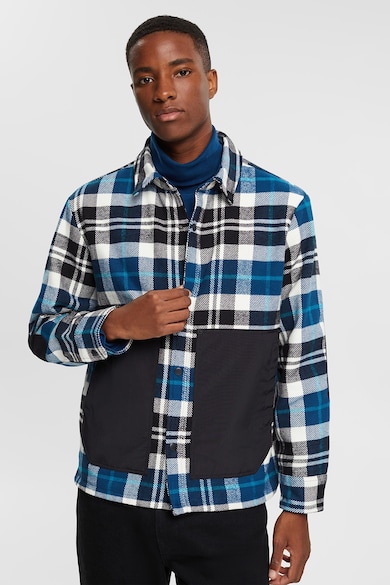 EDC by Esprit Карирано яке тип риза с уголемени джобове Мъже