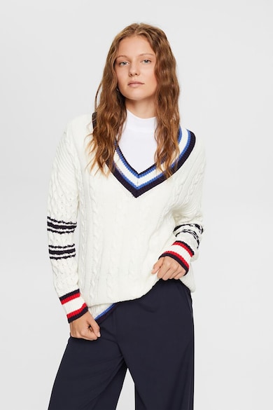 Esprit Пуловер с шпиц и плетка осморка Жени