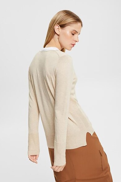 Esprit Пуловер с органичен памук с шпиц Жени