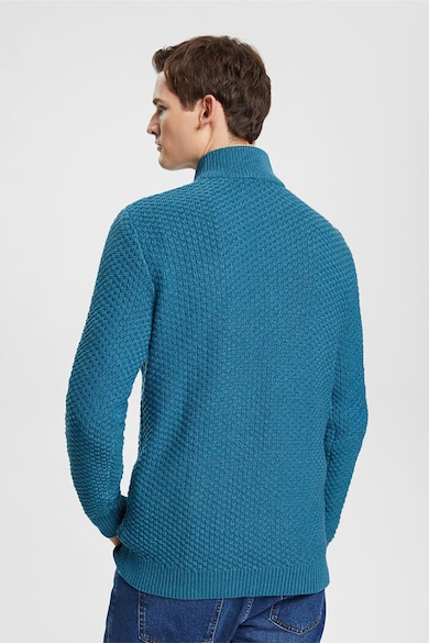 Esprit Пуловер с къс цип и плетка осморка Мъже