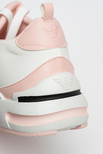 Emporio Armani Logómintás sneaker műbőr részletekkel női