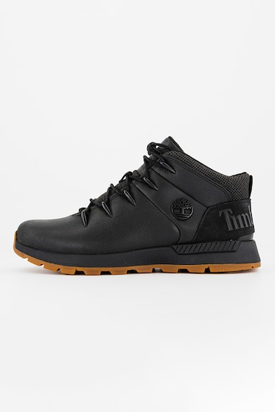 Ghete cu segmente de piele nabuc si piele Sprint Trekker, Negru Timberland