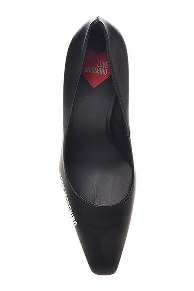 Love Moschino Кожени обувки с остър връх и лого Жени