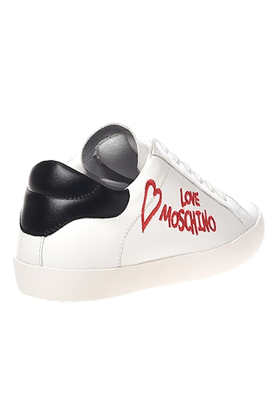 Love Moschino Műbőr sneaker hímzett logóval női
