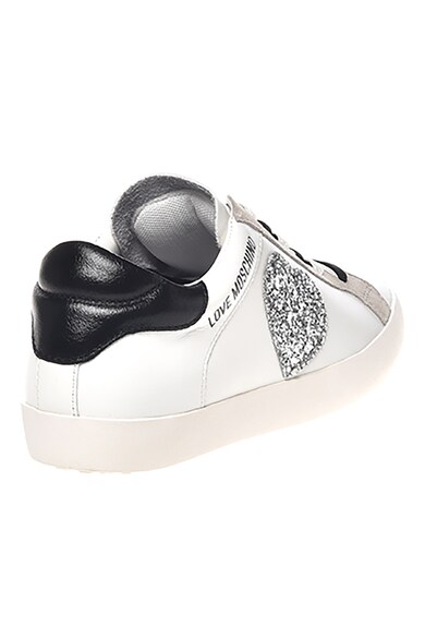 Love Moschino Кожени спортни обувки с бляскави детайли Жени