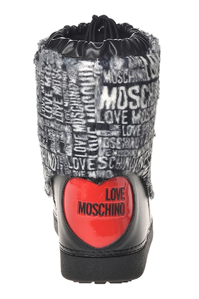 Love Moschino Боти от еко кожа и текстил с лого Жени
