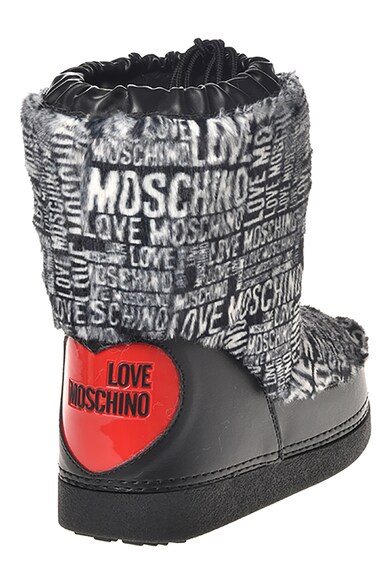 Love Moschino Боти от еко кожа и текстил с лого Жени