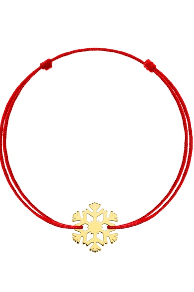 iNGRiKO Bratara cu talisman de aur de 14K in forma de fulg de nea Femei