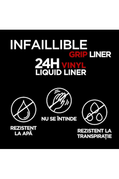 L'Oreal Paris Очна линия  Infallible Grip Liner 24H Vinyl Black, 3 мл Жени