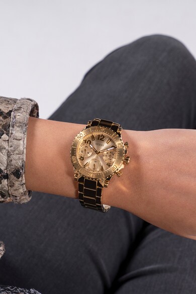 GUESS Часовник от неръждаема стомана с лого на циферблата Жени