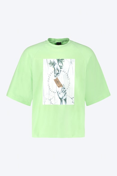 SEKTA Тениска с овално деколте и фигурална шарка Мъже
