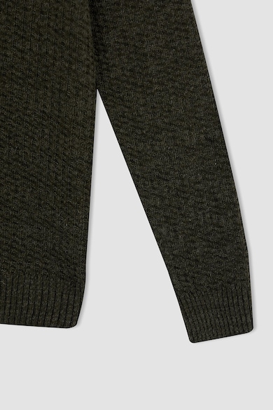 DeFacto Релефен пуловер с овално деколте Мъже