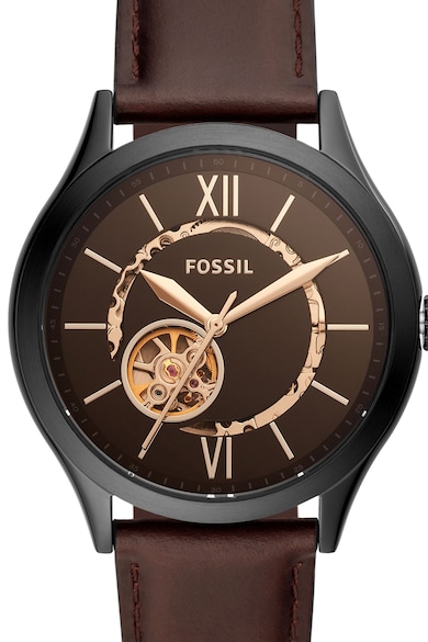 Fossil Автоматичен часовник с кожена каишка Мъже