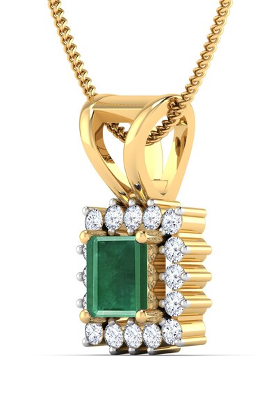 Dhamont Pandantiv din aur de 18k cu diamante si onix verde Femei