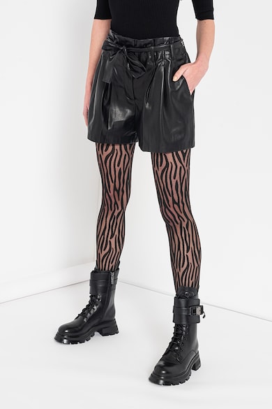DKNY Pantaloni scurti din piele ecologica cu cordon in talie Femei
