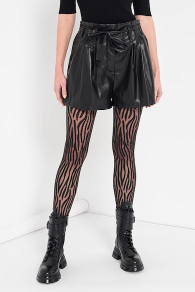 DKNY Pantaloni scurti din piele ecologica cu cordon in talie Femei