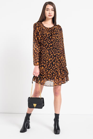 DKNY Rochie din sifon cu animal print Femei