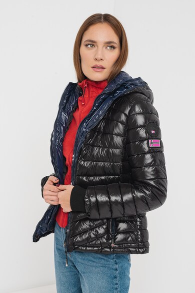 Geo Norway Batoura kapucnis bélelt télikabát steppelt dizájnnal női