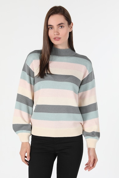 COLIN'S Раиран пуловер с ниска яка Жени