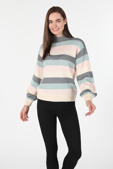 COLIN'S Раиран пуловер с ниска яка Жени