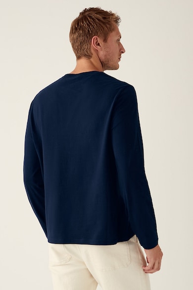 Marks & Spencer Памучна блуза с овално деколте Мъже