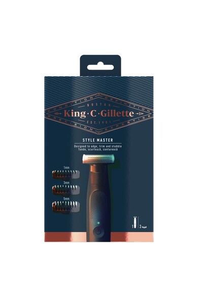 Gillette Хибриден уред за брада King C.  Style Master, 4D ножчета, 3 гребена, Въртяща се глава Мъже