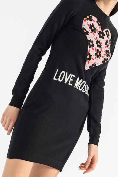 Love Moschino Gyapjútartalmú pulóverruha logómintával női