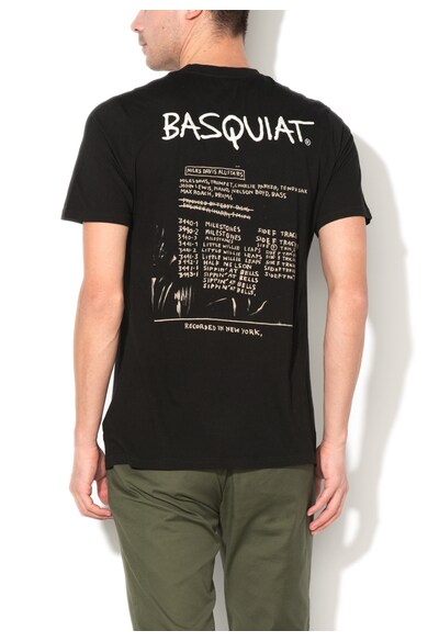Eleven paris Tricou negru cu imprimeu si broderie Basquiat Barbati