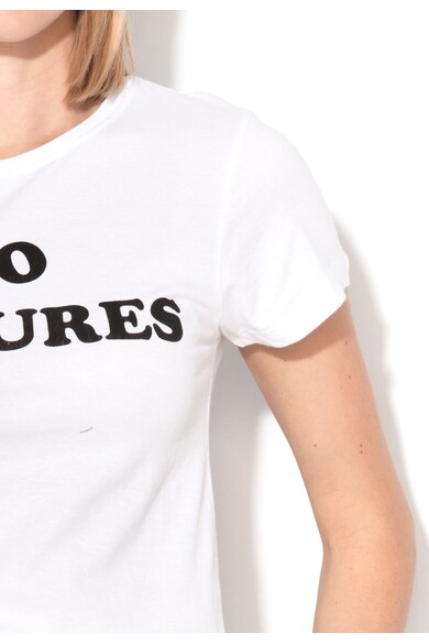 Eleven paris Tricou alb cu imprimeu text negru Blopic Femei