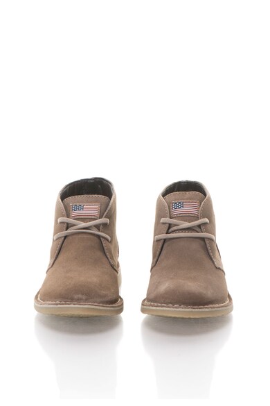 U.S. Polo Assn. Ghete chukka maro taupe de piele intoarsa Fransis Fete