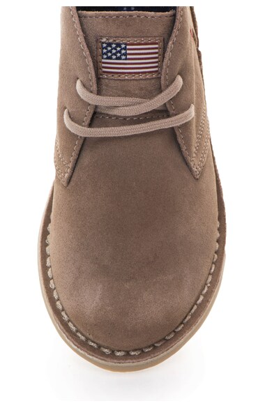 U.S. Polo Assn. Ghete chukka maro taupe de piele intoarsa Fransis Fete