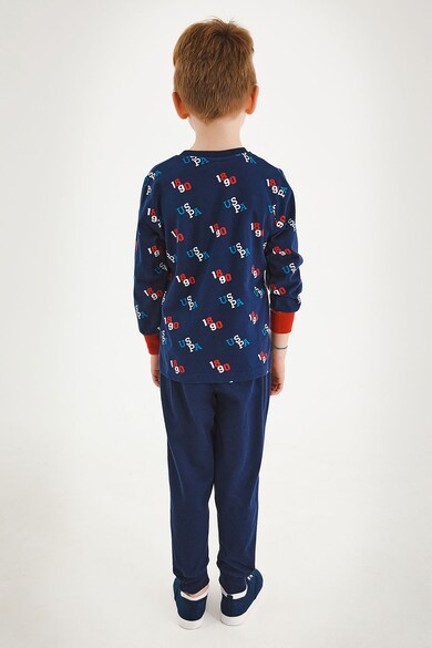 U.S. Polo Assn. Pijama de bumbac cu logo Baieti