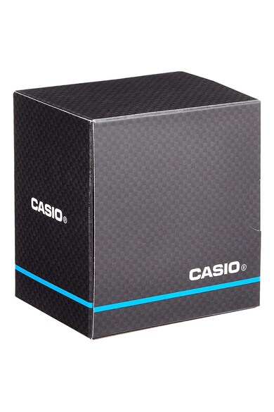 Casio Овален часовник с кожена каишка Мъже