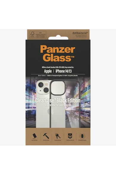 PanzerGlass Husa de protectie  pentru Apple iPhone 14/13, rama Neagra Femei