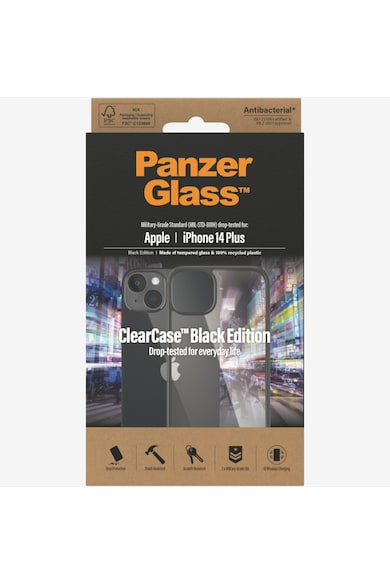PanzerGlass Husa de protectie  pentru Apple iPhone 14 Plus, rama Neagra Femei