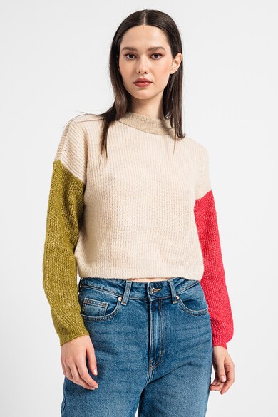 JdY Свободен пуловер Ingeborg с дизайн с цветен блок Жени