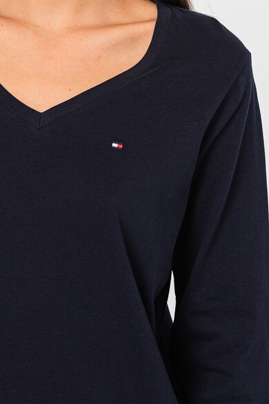 Tommy Hilfiger Bluza de casa din amestec de bumbac organic cu decolteu in V Femei