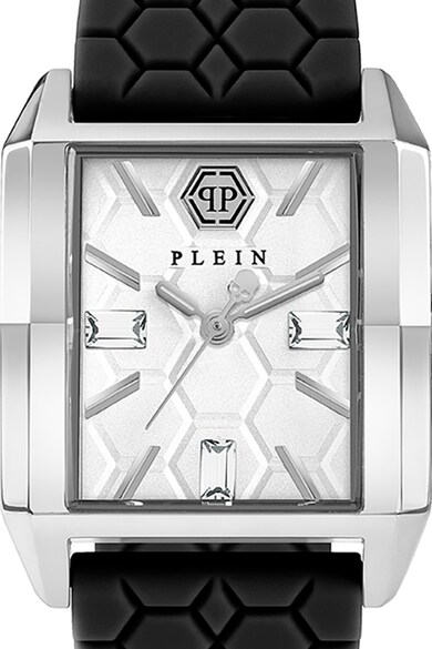 Philipp Plein Правоъгълен часовник със силиконова каишка Жени