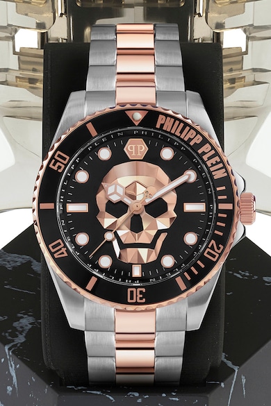 Philipp Plein Двуцветен часовник от неръждаема стомана с кварц Мъже