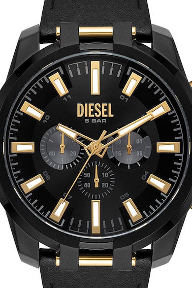 Diesel Часовник с кожена каишка и хронограф Мъже