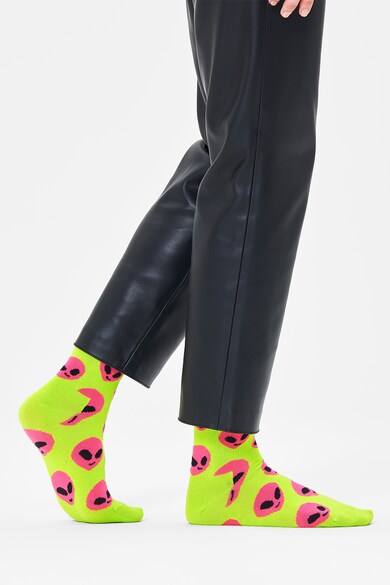 Happy Socks Sosete lungi unisex Alien Femei