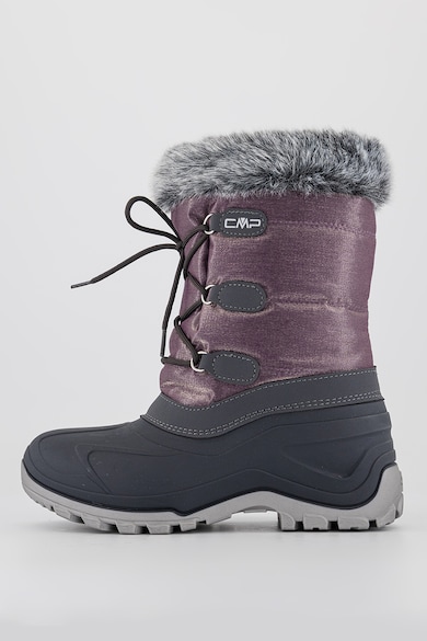 Cizme mid-calf de iarna cu garnitura de blana sintetica Nietos - Gri/Lila pal