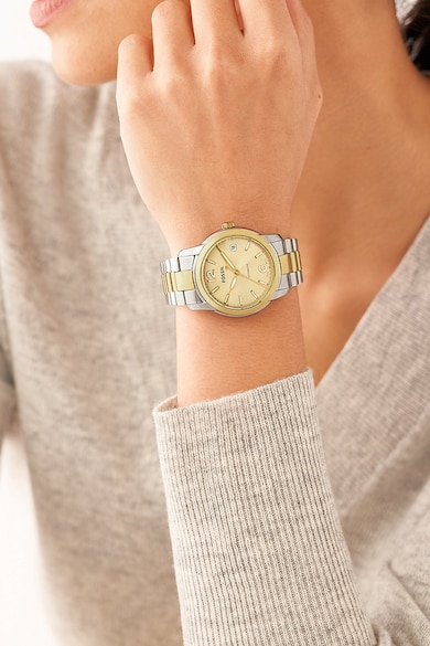 Fossil Автоматичен часовник с двуцветен дизайн Жени