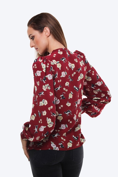 ONIBON FASHION Копринена блуза с принт и панделка Жени