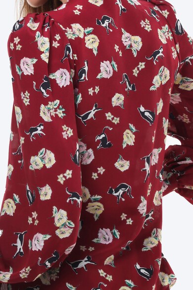ONIBON FASHION Копринена блуза с принт и панделка Жени