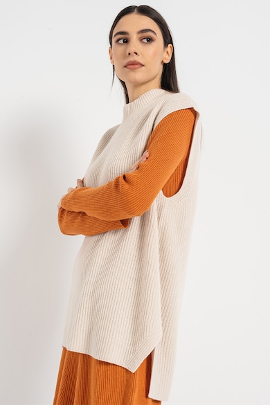 Stefanel Rövid ujjú merinógyapjú tartalmú pulóver női