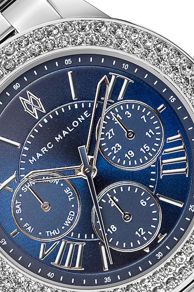 Marc Malone Мултифункционален часовник от неръждаема стомана Жени