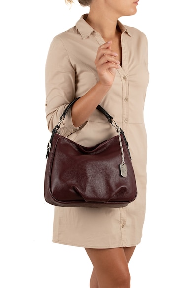 Anna Morellini Кожена чанта Noemi с отделящ се аксесоар с лого Жени