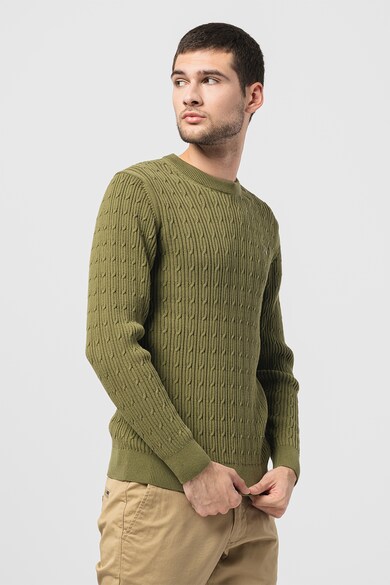 Gant Csavart kötésmintás organikuspamut pulóver férfi
